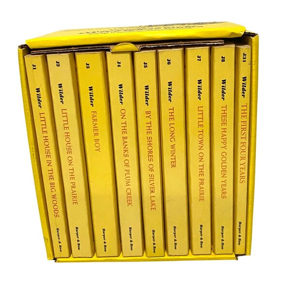 Laura Ingalls Wilder Little House Books Box Set Yellow Paperback Middle Grade - Picture 1 of 14